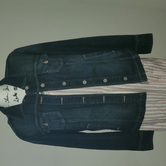 New Tommy Hilfiger Button Down Denim Jean Jacket - Picture 5 of 13